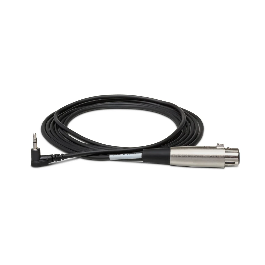 Hosa Technology XLR3F to Right-angle 3.5 mm TRS Microphone Cable 10ft