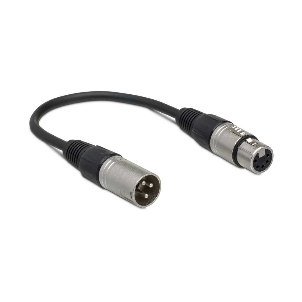 Hosa Technology XLR3M to XLR5F DMX512 Adaptor 6"