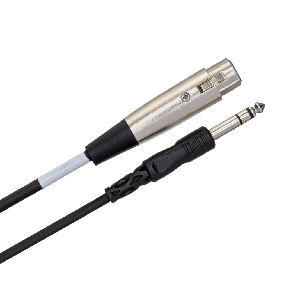 Hosa Technology XLR3F to 1/4 in TRS Balanced Interconnect Cable 2ft - Image 2