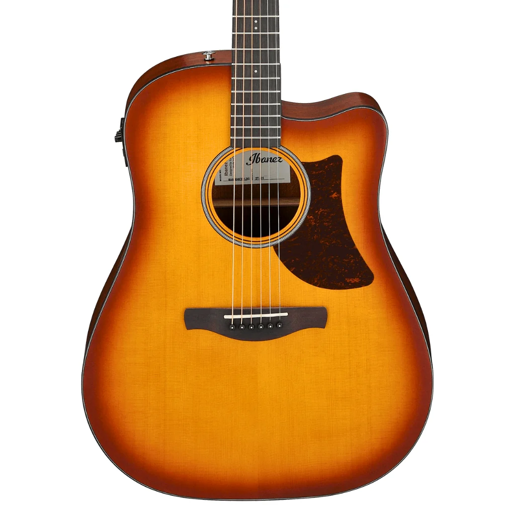 Ibanez AAD50CE Advanced Acoustic/Electric Guitar - Light Brown Sunburst Low Gloss