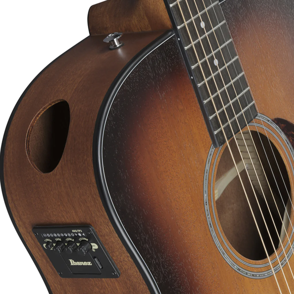 Ibanez AAD54E Dreadnought Acoustic Guitar w/Pickup - Open Pore Mahogany Sunburst - Image 7