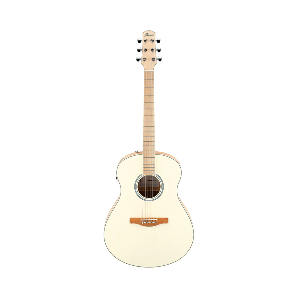 Ibanez AAM370M2E Auditorium Acoustic/Electric Guitar - Transparent Antique White Peach Fuzz Open Pore - Image 2
