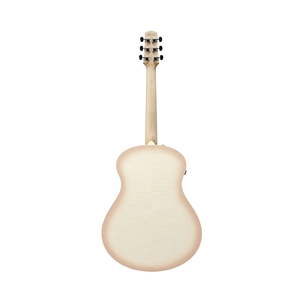 Ibanez AAM370M2E Auditorium Acoustic/Electric Guitar - Transparent Antique White Peach Fuzz Open Pore - Image 3