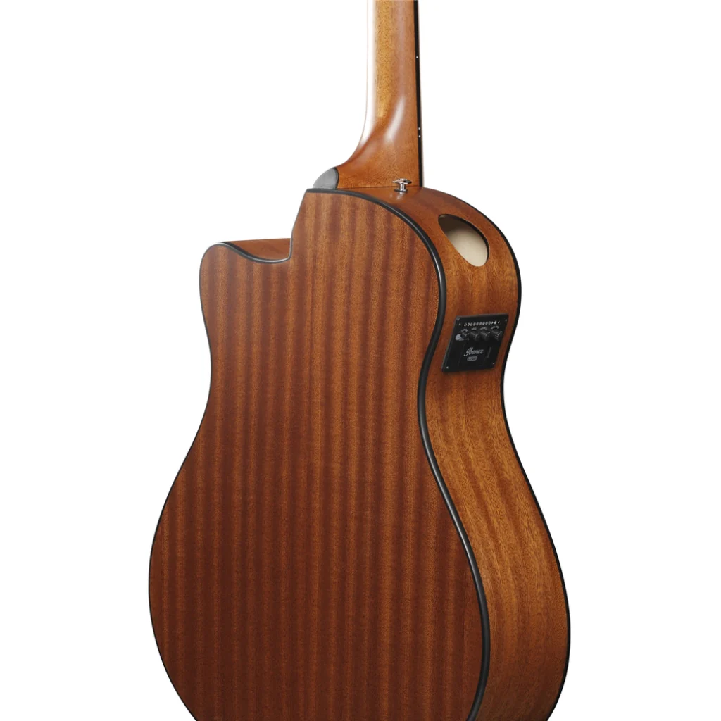 Ibanez AAM50CE Open Pore Top, Natural Open Pore Back and Sides Acoustic Guitar - Sapphire Blue Burst - Image 11