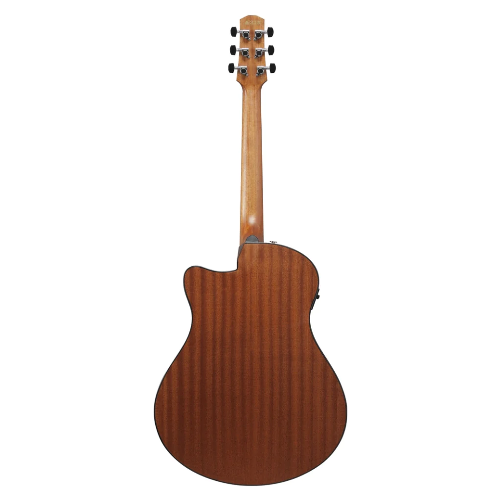 Ibanez AAM50CE Open Pore Top, Natural Open Pore Back and Sides Acoustic Guitar - Sapphire Blue Burst - Image 4