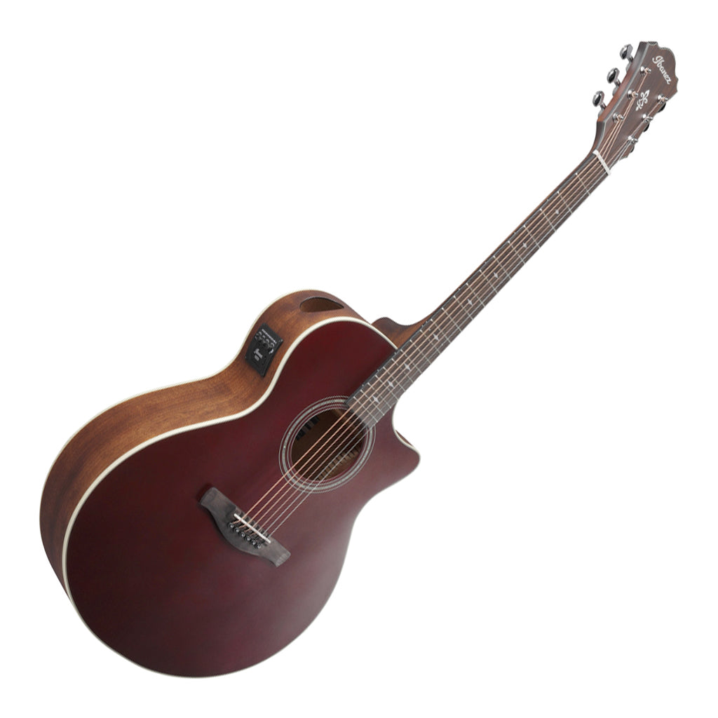 Ibanez AE100BUF Electro Acoustic Guitar Burgundy Flat - Image 7