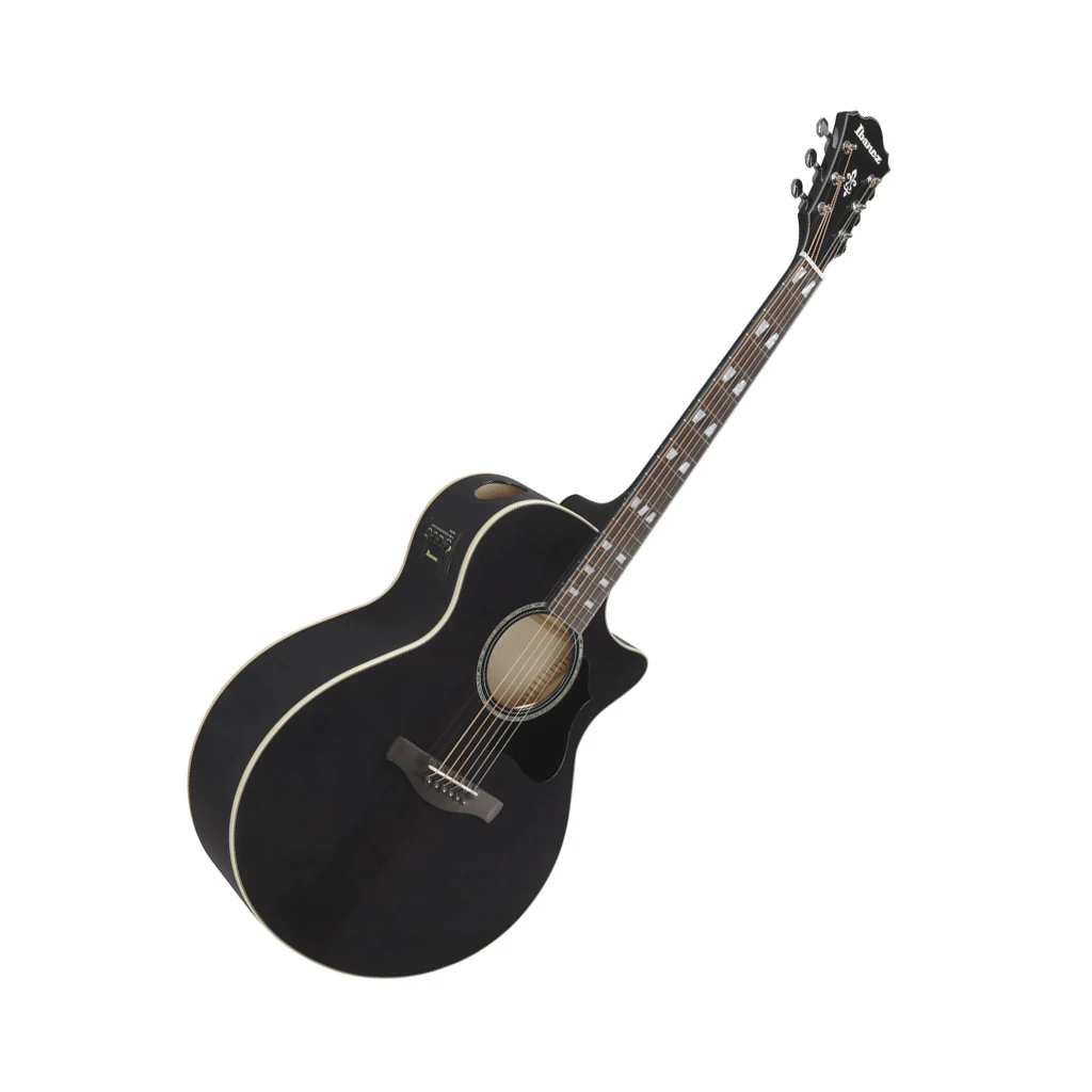 Ibanez AE170 Acoustic Guitar w/Pickup - Transparent Black High Gloss - Image 9