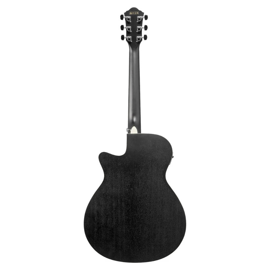 Ibanez AEG7MH Acoustic Guitar - Weatherd Black Open Pore - Image 3