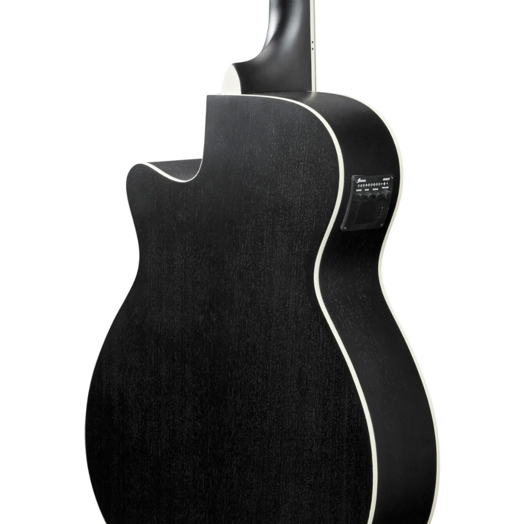 Ibanez AEG7MH Acoustic Guitar - Weatherd Black Open Pore - Image 7