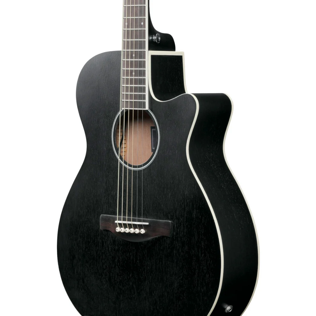Ibanez AEG7MH Acoustic Guitar - Weatherd Black Open Pore - Image 8