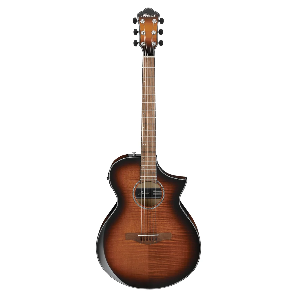Ibanez AEWC400 High Gloss Acoustic-Electric Guitar - Amber Sunburst - Image 2