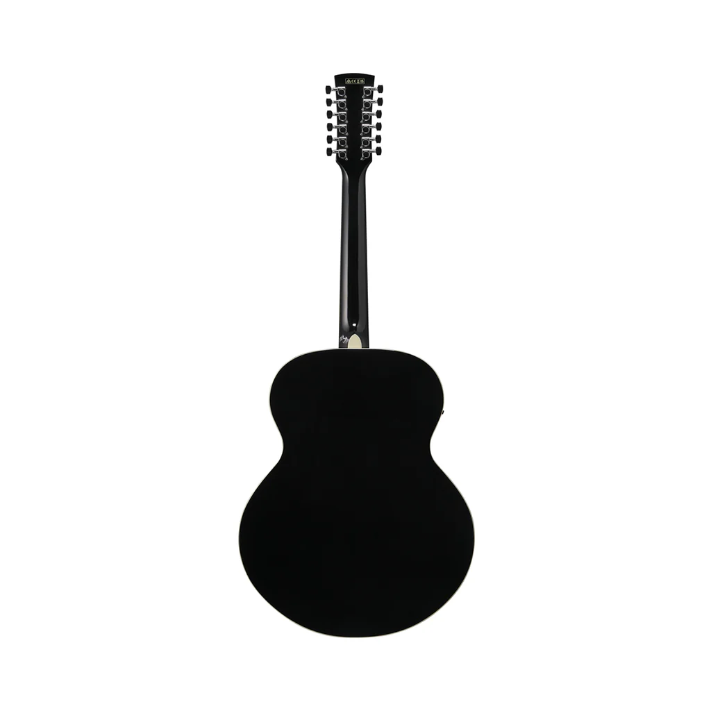 Ibanez AJ7012M1E 12-String Acoustic Guitar w/Pickup - Black High Gloss - Image 4