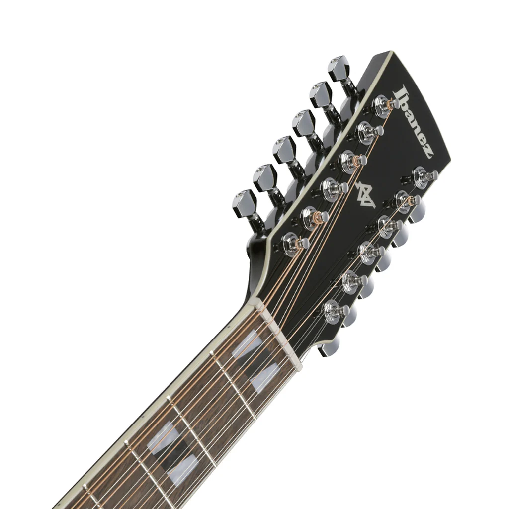 Ibanez AJ7012M1E 12-String Acoustic Guitar w/Pickup - Black High Gloss - Image 5