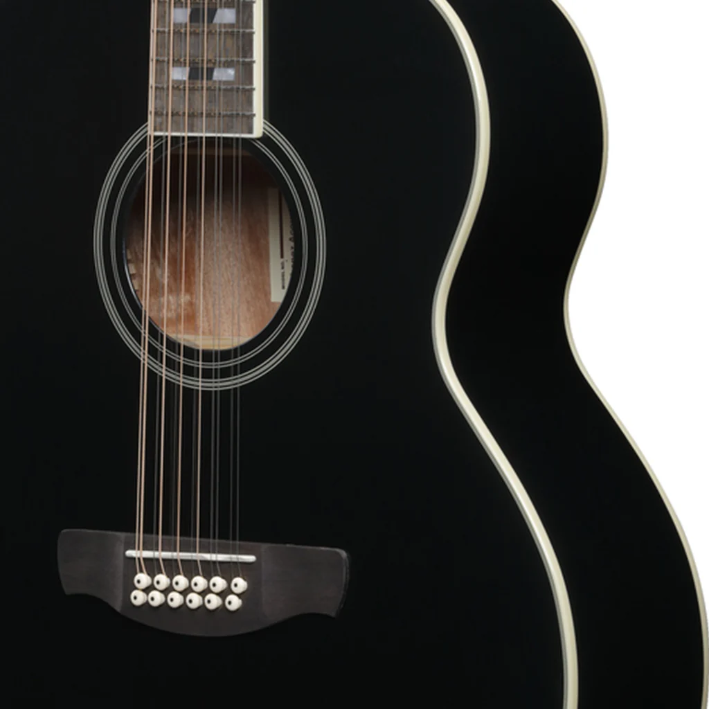 Ibanez AJ7012M1E 12-String Acoustic Guitar w/Pickup - Black High Gloss - Image 7