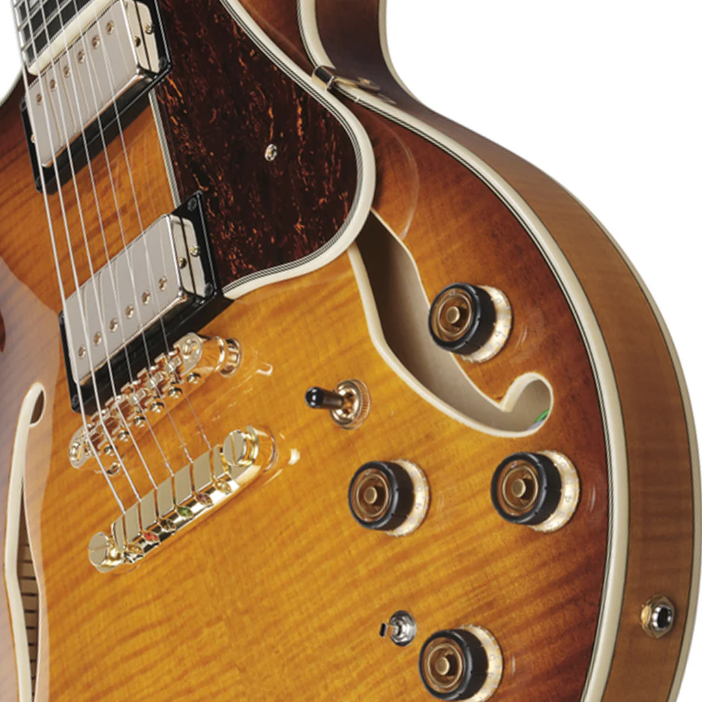 Ibanez AM153FM Artcore Semi-Hollow Electric Guitar - Antique Tobacco Burst - Image 7