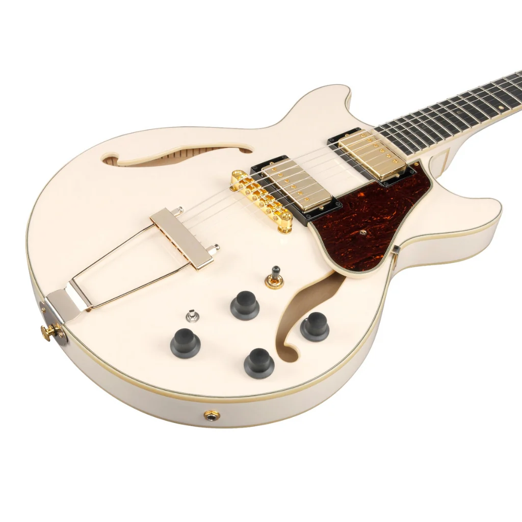 Ibanez AMH90 Artcore Guitar - Ivory - Image 7