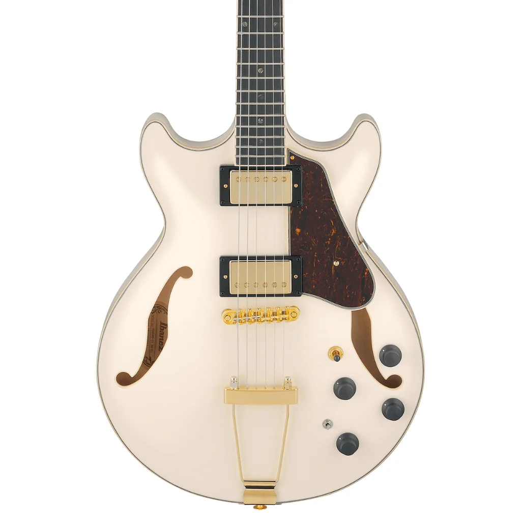 Ibanez AMH90 Artcore Guitar - Ivory - Image 8