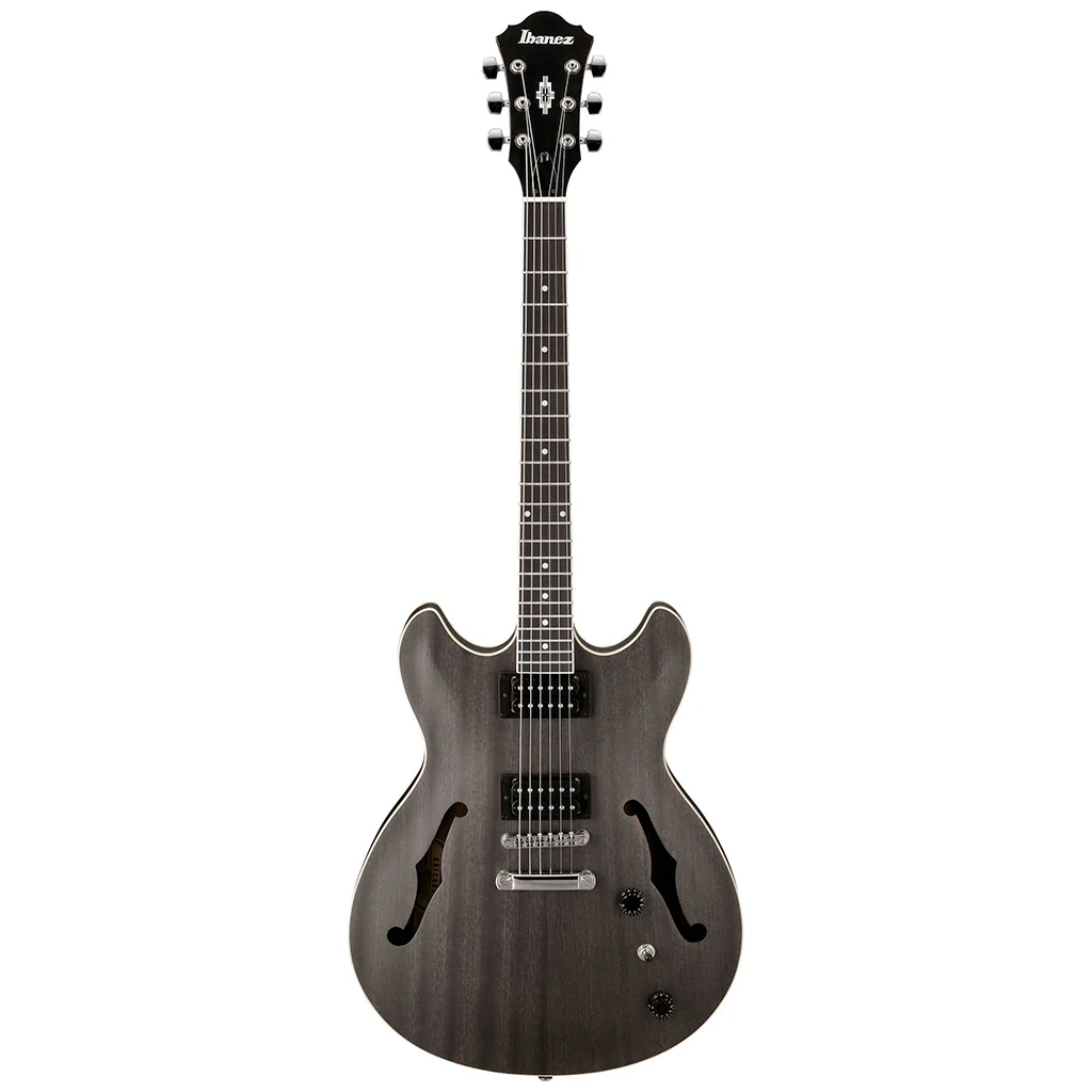 Ibanez AS53 Artcore Guitar - Transparent Black Flat - Image 2