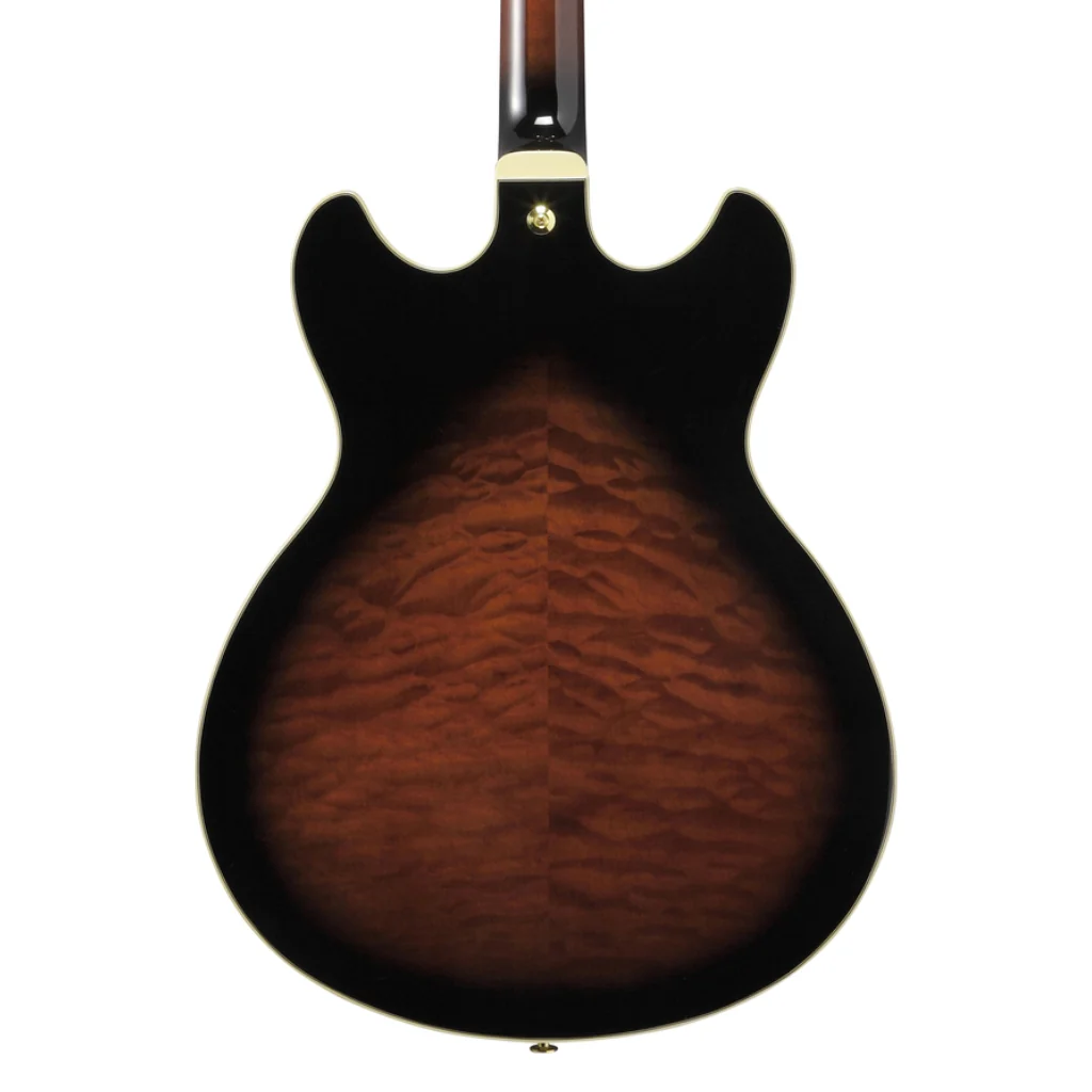 Ibanez AS93QMSP Quilted Maple Top Electric Guitar - Dark Brown Sunburst - Image 2