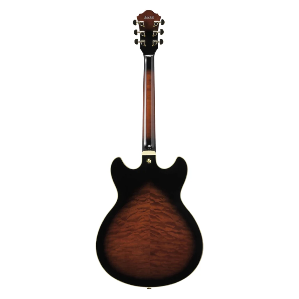 Ibanez AS93QMSP Quilted Maple Top Electric Guitar - Dark Brown Sunburst - Image 4