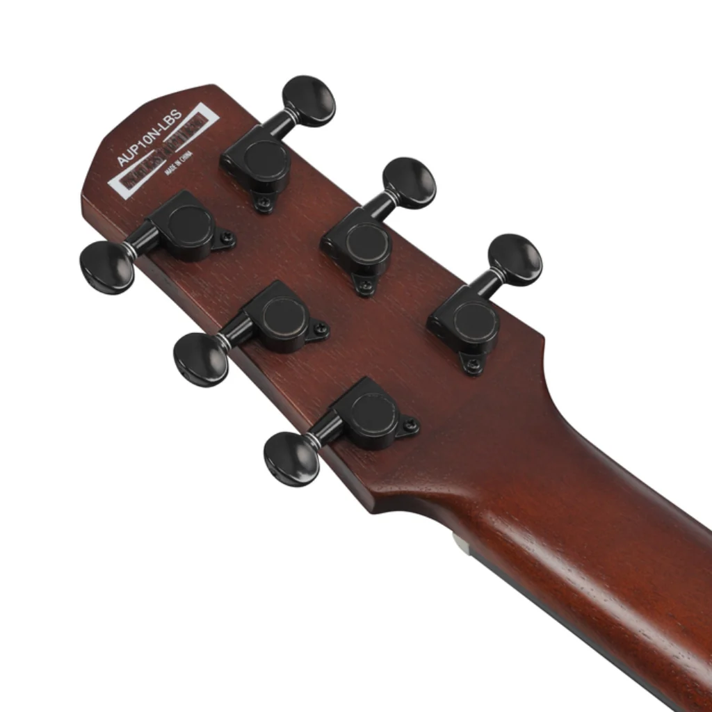 Ibanez AUP10N Ukulele with Bag - Open Pore Light Brown Sunburst - Image 7