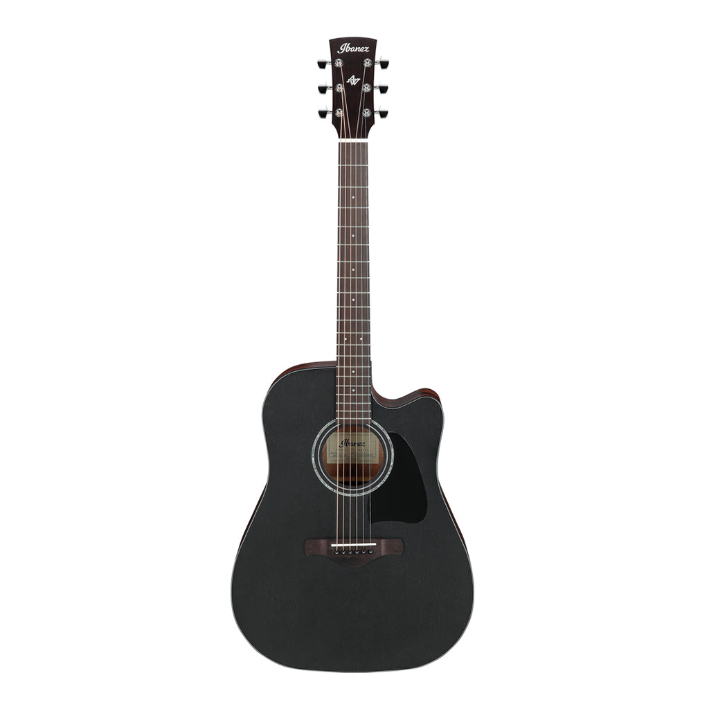 Ibanez AW247CEWKH Electro Acoustic Guitar Weathered Black Open Pore Top, Open Pore Natural Back and Sides - Image 2