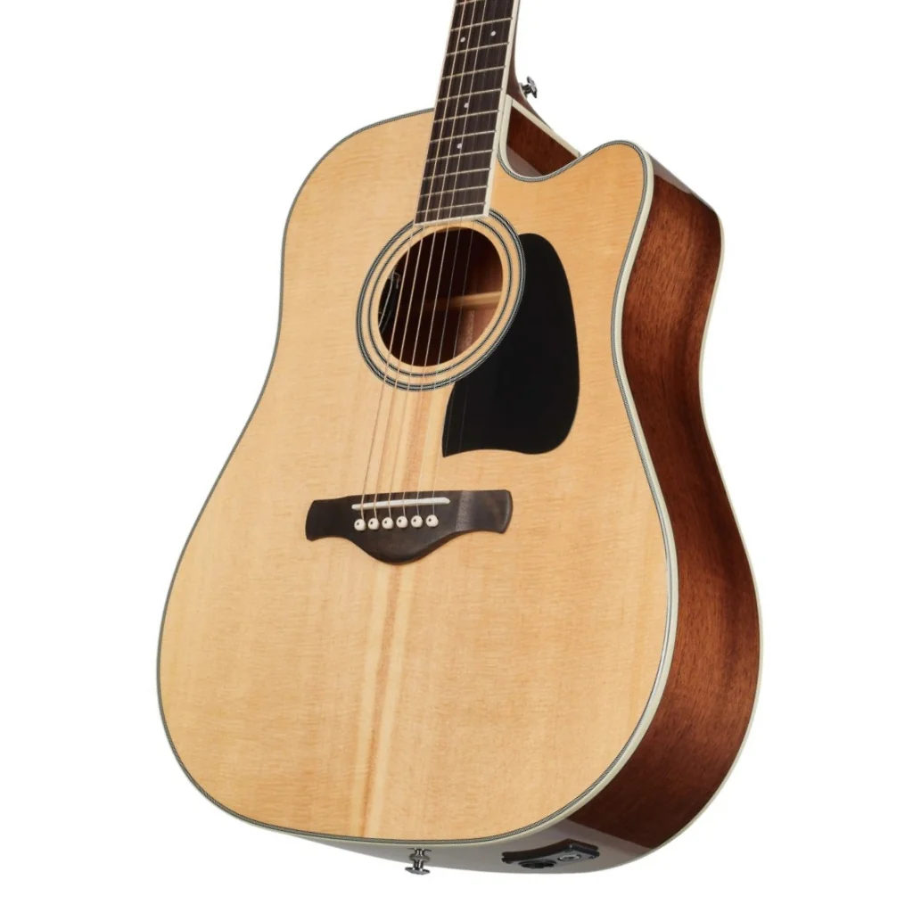 Ibanez AW70ECE Artwood Solid Acoustic/Electric Guitar - Natural High Gloss - Image 6