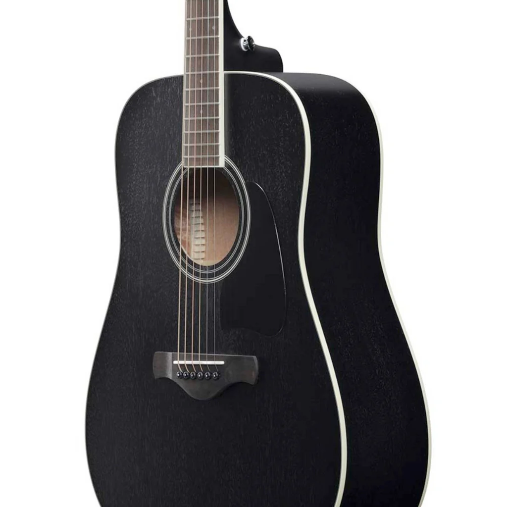 Ibanez AW84 Artwood Acoustic Guitar - Weathered Black Open Pore - Image 7