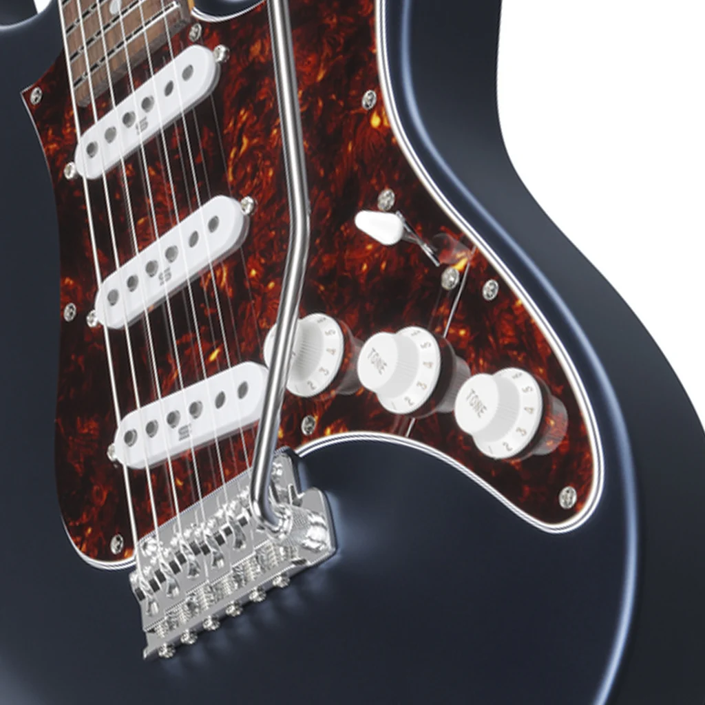 Ibanez AZ2203NT Electric Guitar with Rosewood Fretboard and Case - Dark Tide Blue Flat - Image 6