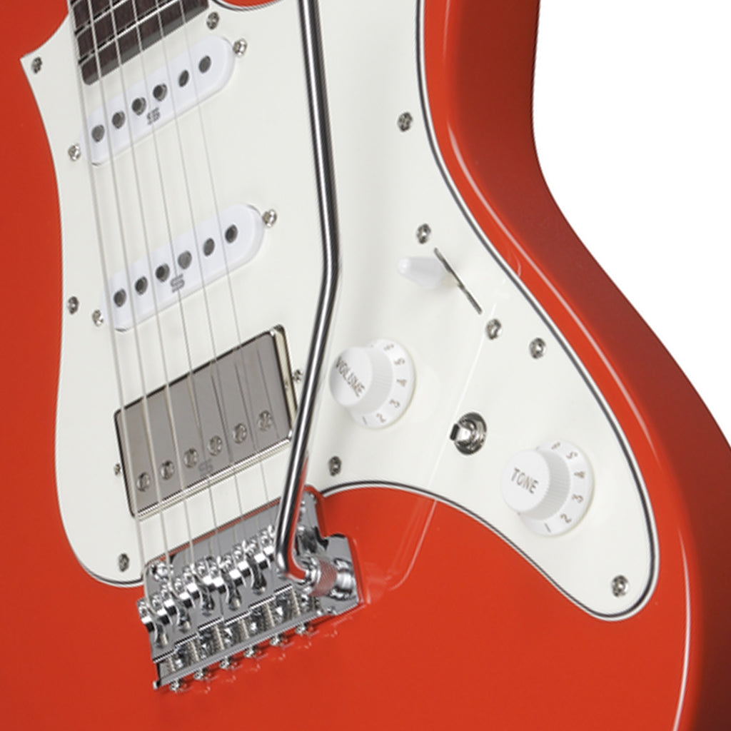 Ibanez AZ2204NW Electric Guitar with Rosewood Fretboard and Case - Vermillion Red - Image 7