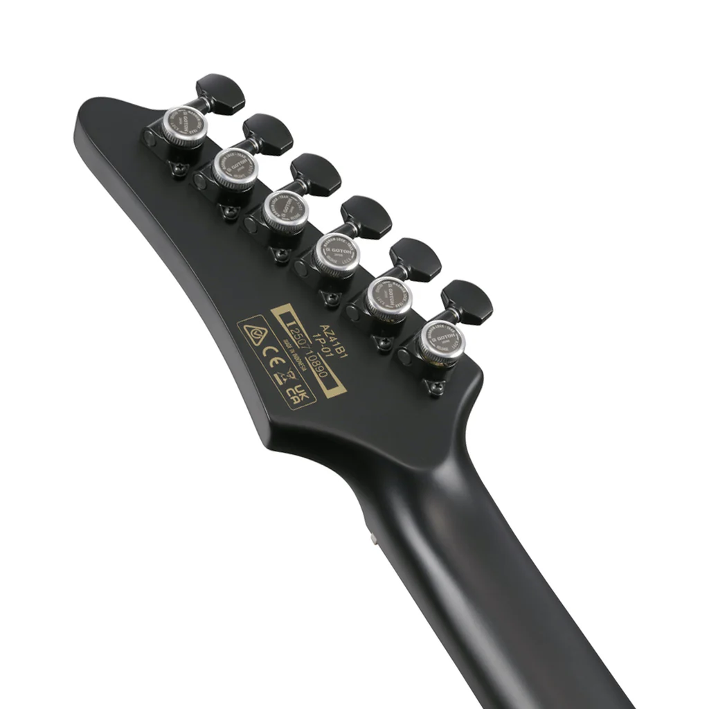 Ibanez AZ41B1 Iron Label AZ Series Electric Guitar - Black Flat - Image 6