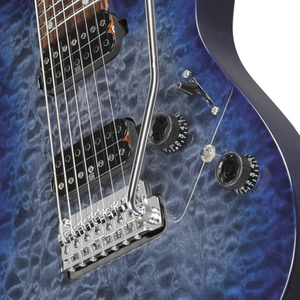 Ibanez AZ427P2QMTUB 7 String Electric Guitar Twilight Blue Burst - Image 6