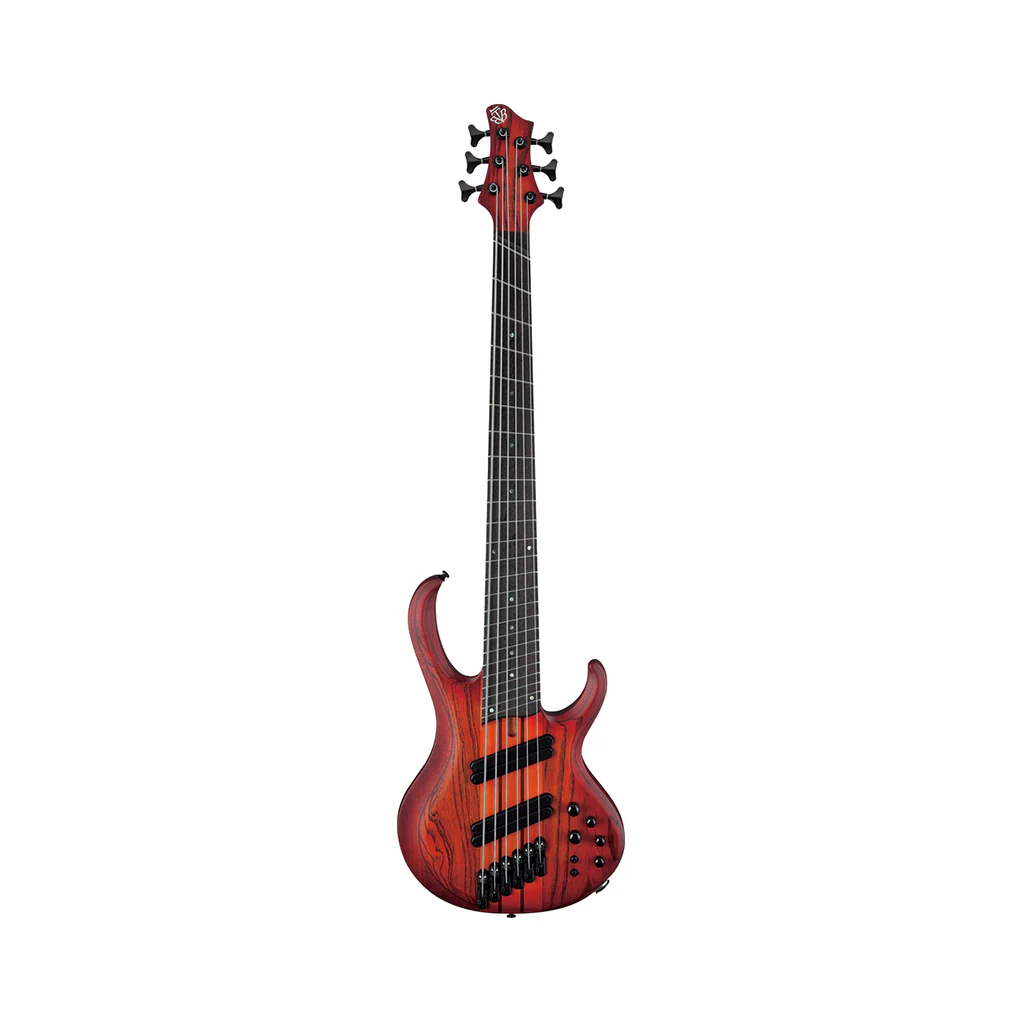 Ibanez Bass Workshop BTB866MS 6-String Bass - Brown Topaz Burst Flat - Image 2