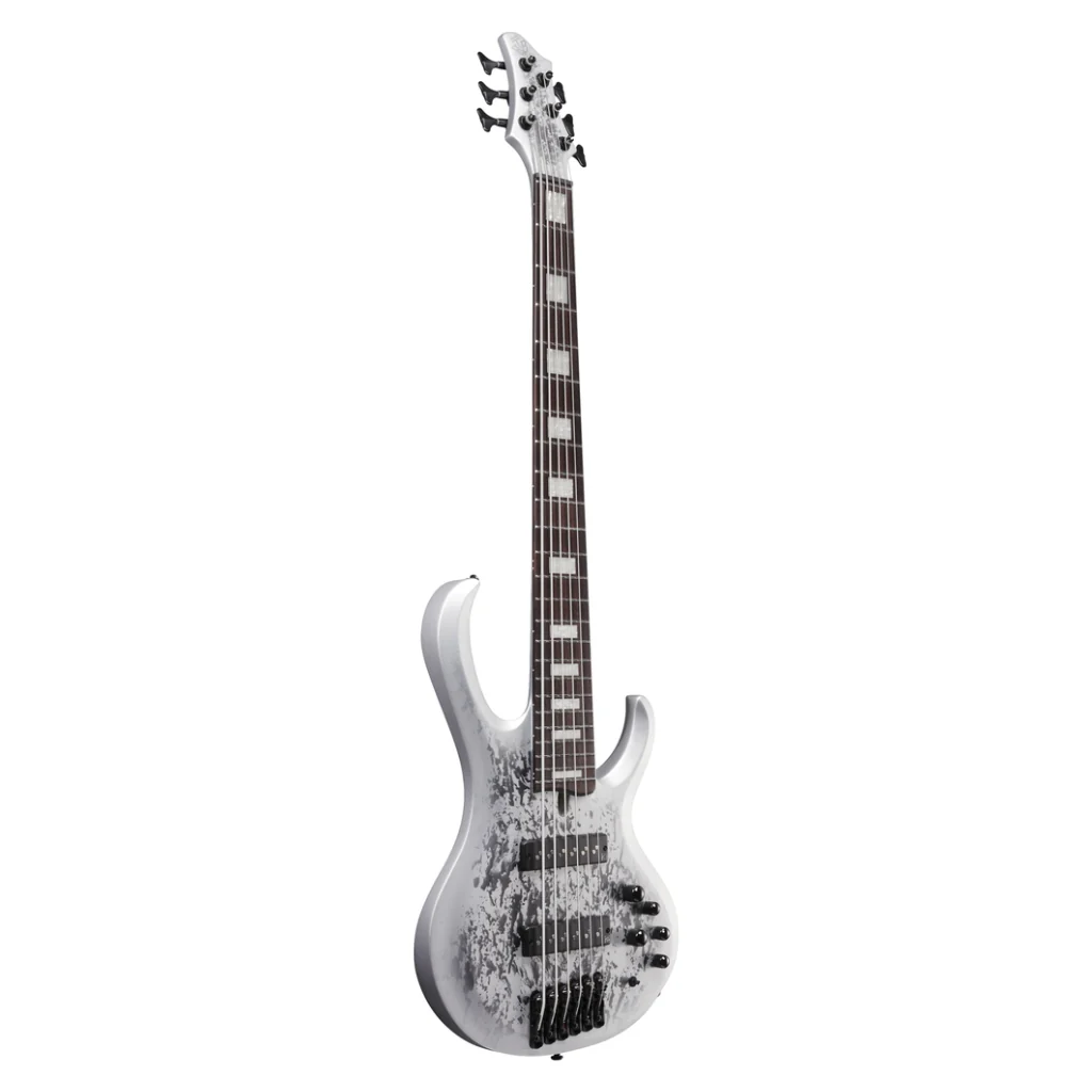 Ibanez BTB25TH6SLM 6 String Electric Bass Guitar Silver Blizzard Matte - Image 5