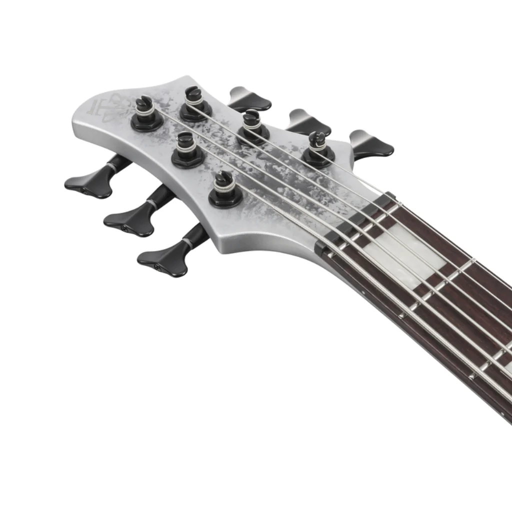 Ibanez BTB25TH6SLM 6 String Electric Bass Guitar Silver Blizzard Matte - Image 6
