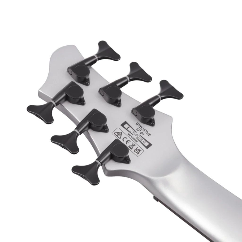 Ibanez BTB25TH6SLM 6 String Electric Bass Guitar Silver Blizzard Matte - Image 7