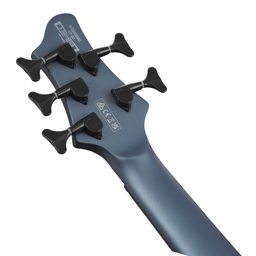 Ibanez BTB605MS Midnight Arctic Ocean Matte 5 String Electric Bass with Case - Image 6