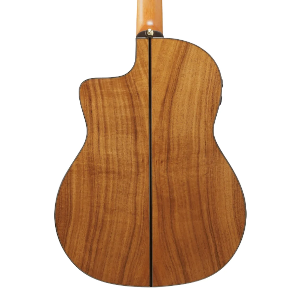 Ibanez GA360TCE Nylon String Classical Body Acoustic Guitar - Transparent Black High Gloss - Image 2