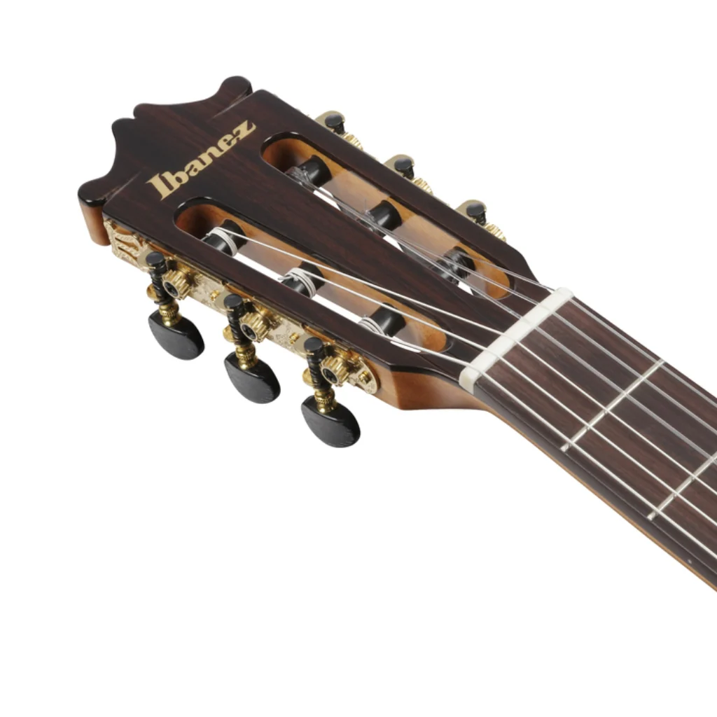 Ibanez GA360TCE Nylon String Classical Body Acoustic Guitar - Transparent Black High Gloss - Image 5