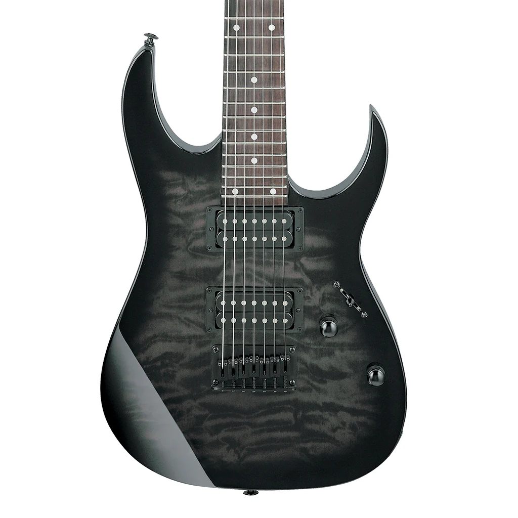 Ibanez GRG7221QA 7 String - Transparent Black Sunburst