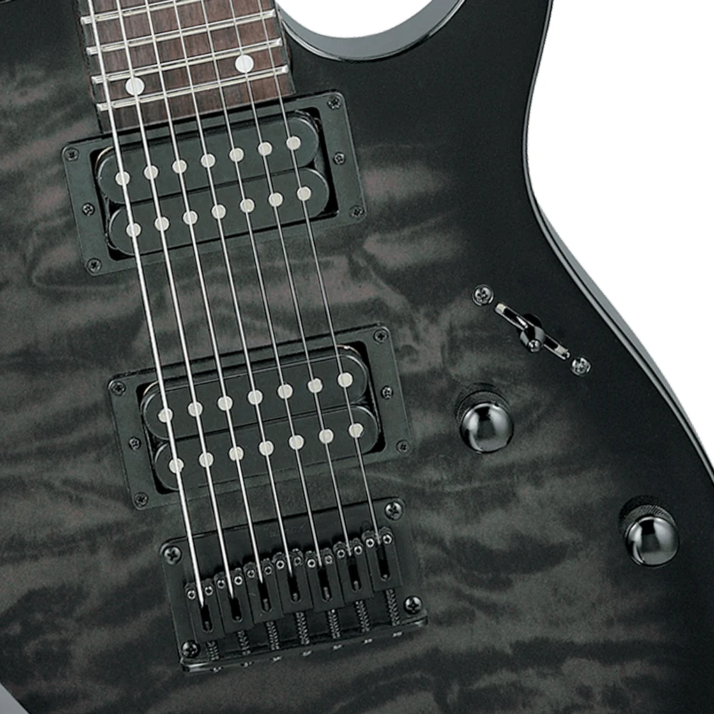 Ibanez GRG7221QA 7 String - Transparent Black Sunburst - Image 6