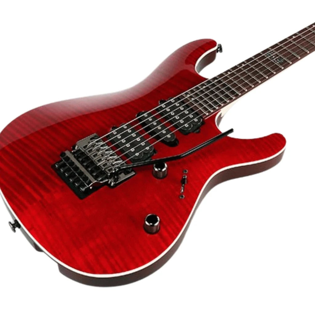 Ibanez - KIKO100 Kiko Signature Model Electric Guitar with Case - Transparent Ruby Red - Image 4