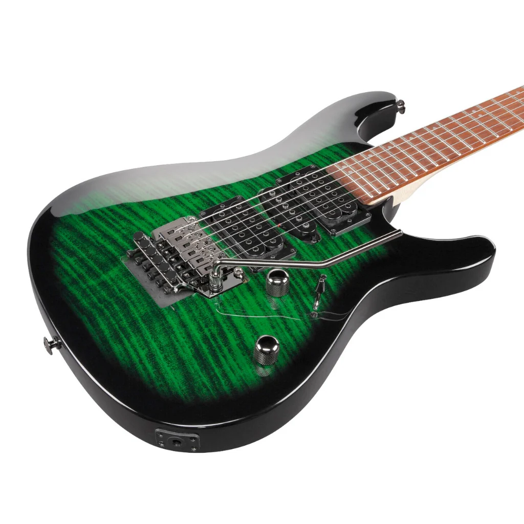 Ibanez KIKOSP3 Kiko Signature Electric Guitar - Transparent Emerald Burst - Image 7