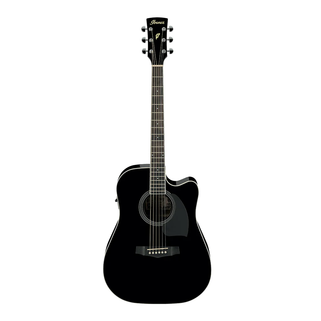 Ibanez PF15ECE Acoustic Guitar - Black High Gloss - Image 2