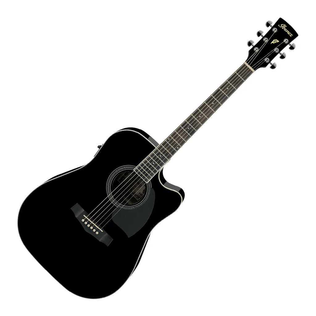 Ibanez PF15ECE Acoustic Guitar - Black High Gloss - Image 6