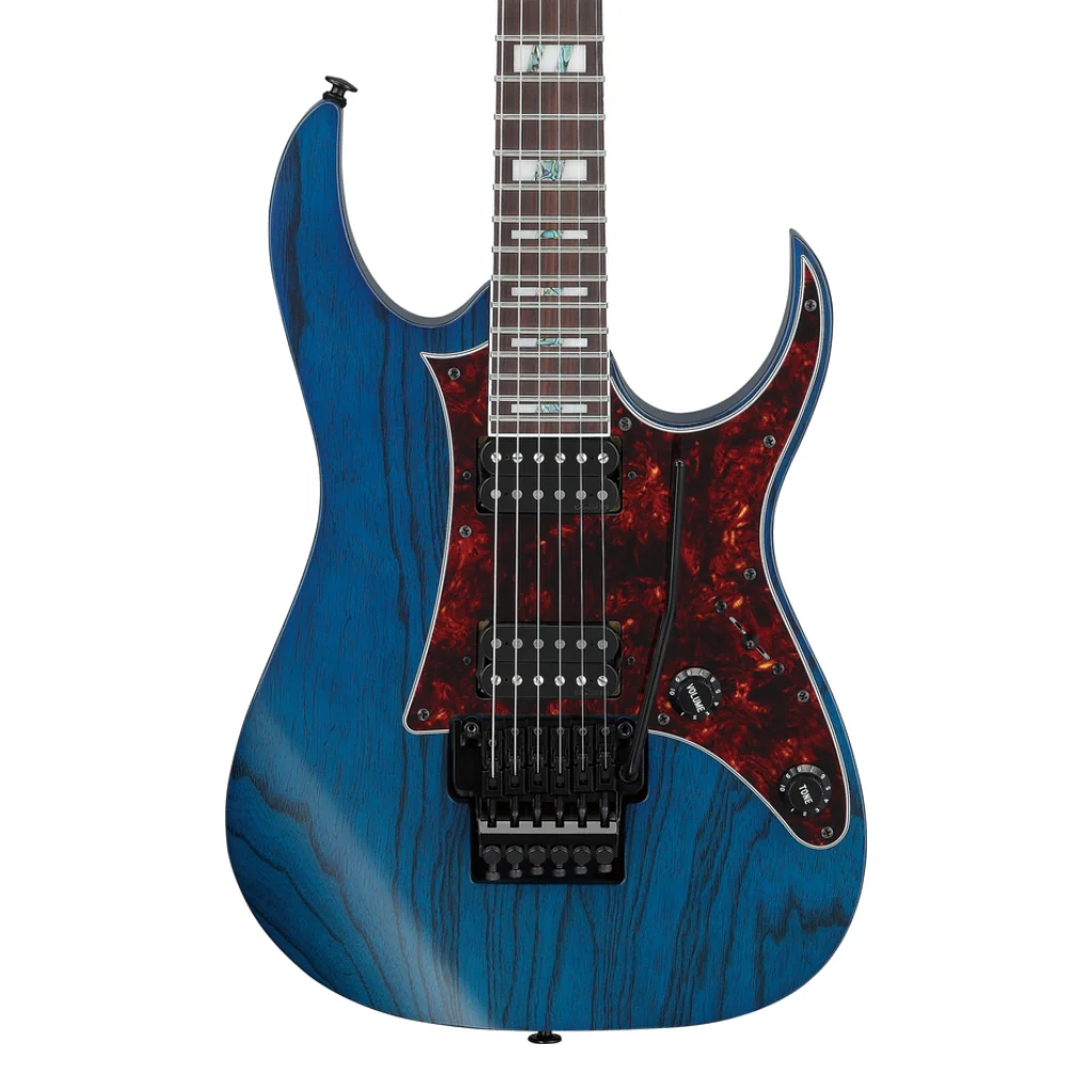 Ibanez Prestige RG653DX Electric Guitar - Transparent Deep Blue Flat