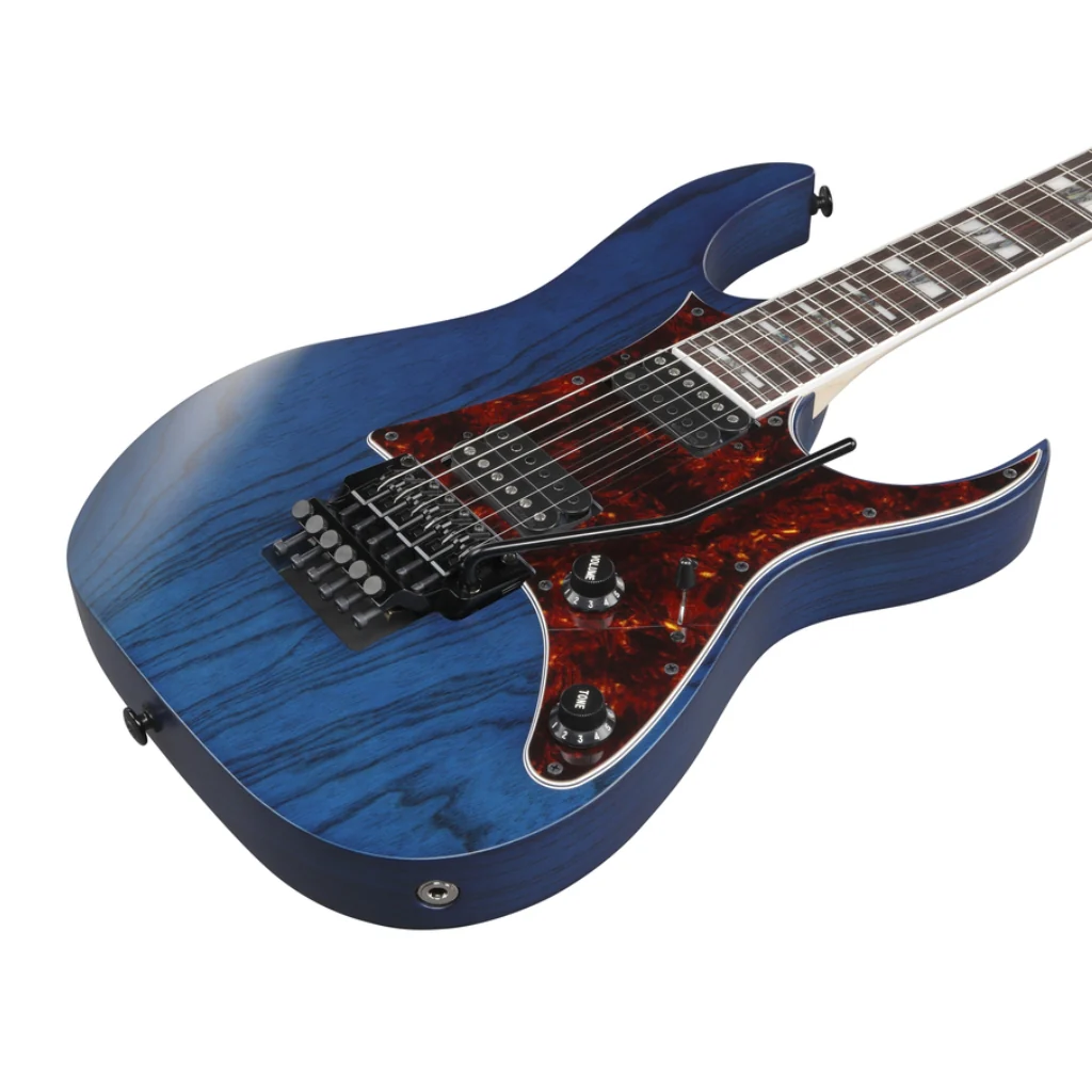 Ibanez Prestige RG653DX Electric Guitar - Transparent Deep Blue Flat - Image 8