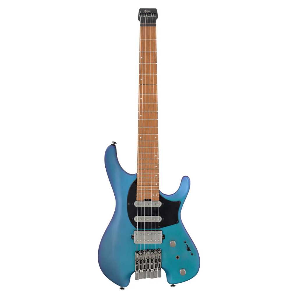 Ibanez Q547 7-String Electric Guitar With Bag - Blue Chameleon Metallic Matte - Image 2
