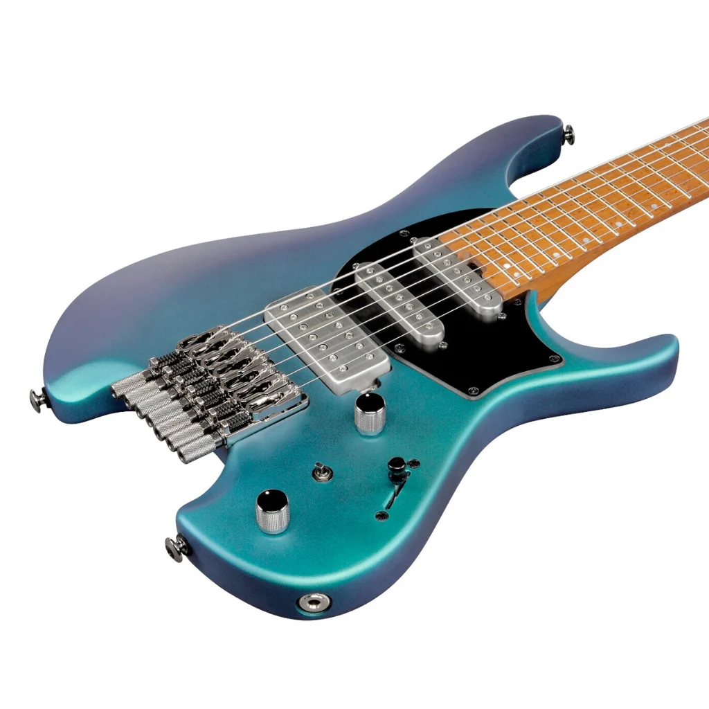Ibanez Q547 7-String Electric Guitar With Bag - Blue Chameleon Metallic Matte - Image 7