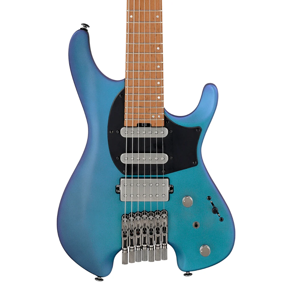 Ibanez Q547 7-String Electric Guitar With Bag - Blue Chameleon Metallic Matte - Image 8
